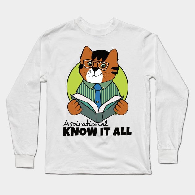 Aspirational Know It All Boy Long Sleeve T-Shirt by Sue Cervenka